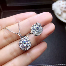 Load image into Gallery viewer, MeiBaPJ 2 Carats Moissanite Gemstone Jewelry Set 925 Pure Silver