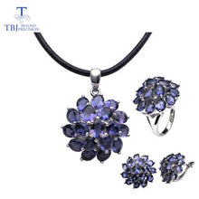 Load image into Gallery viewer, TBJ,Elegance natural iolite gemstone jewelry set