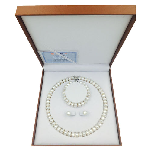 Sinya freshwater pearls bead necklace earring bracelet  jewelry Set